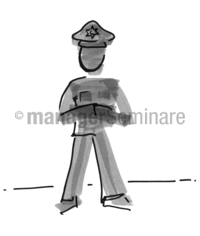 Zeichnung Polizist