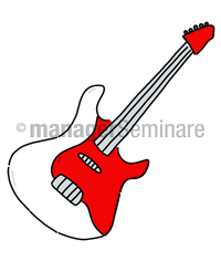 Zeichnung E-Gitarre