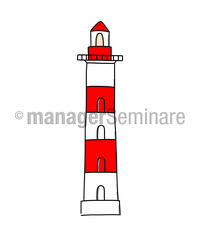 Zeichnung Leuchtturm Rot Weiß