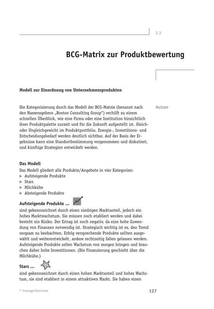 zum Tool: Moderations-Tool: BCG-Matrix zur Produktbewertung