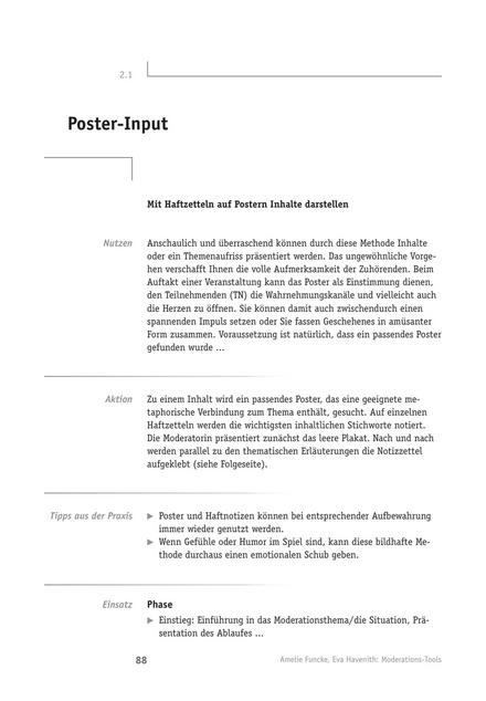 zum Tool: Moderations-Tool: Poster-Input