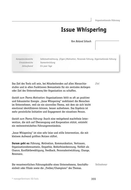 zum Tool: EQ-Tool: Issue Whispering