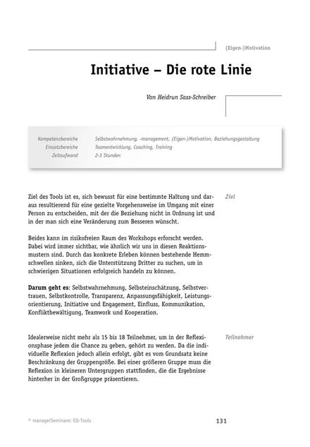 zum Tool: EQ-Tool: Initiative – Die rote Linie