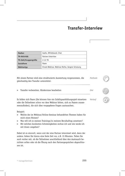 Webinar-Methode: Transfer-Interview
