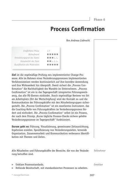 zum Tool: Change-Tool: Process Confirmation