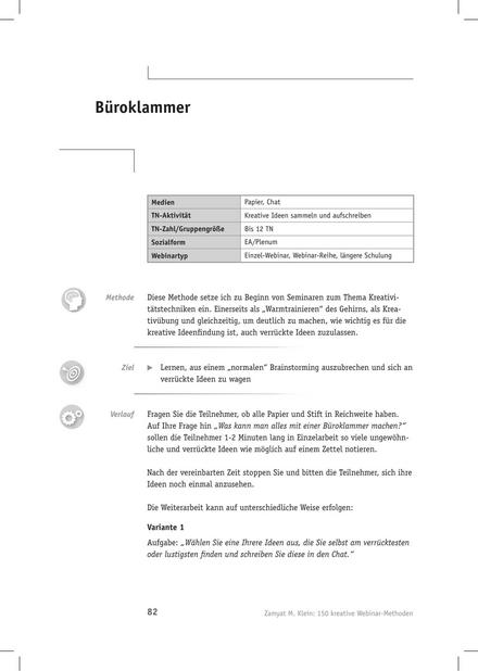 Tool  Webinar-Methode: Büroklammer