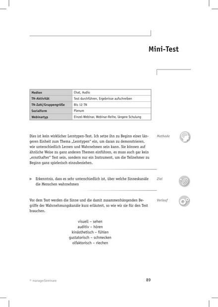 zum Tool: Webinar-Methode: Mini-Test