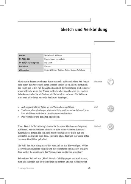 zum Tool: Webinar-Methode: Sketch und Verkleidung