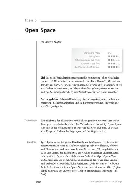 Tool  Change-Tool: Open Space
