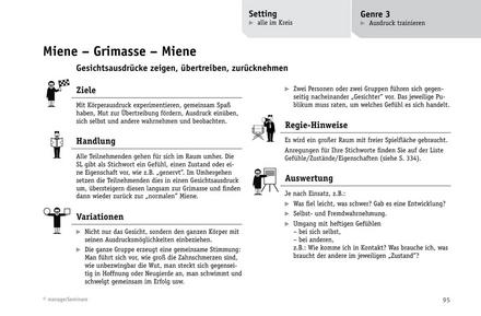 Tool  Theatermethoden im Training: Miene - Grimasse - Miene