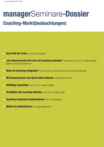 Dossier Coaching-Markt(beobachtungen)