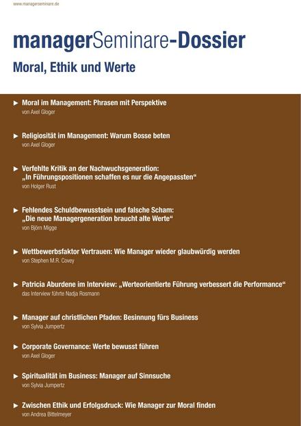 Dossier Moral, Ethik und Werte