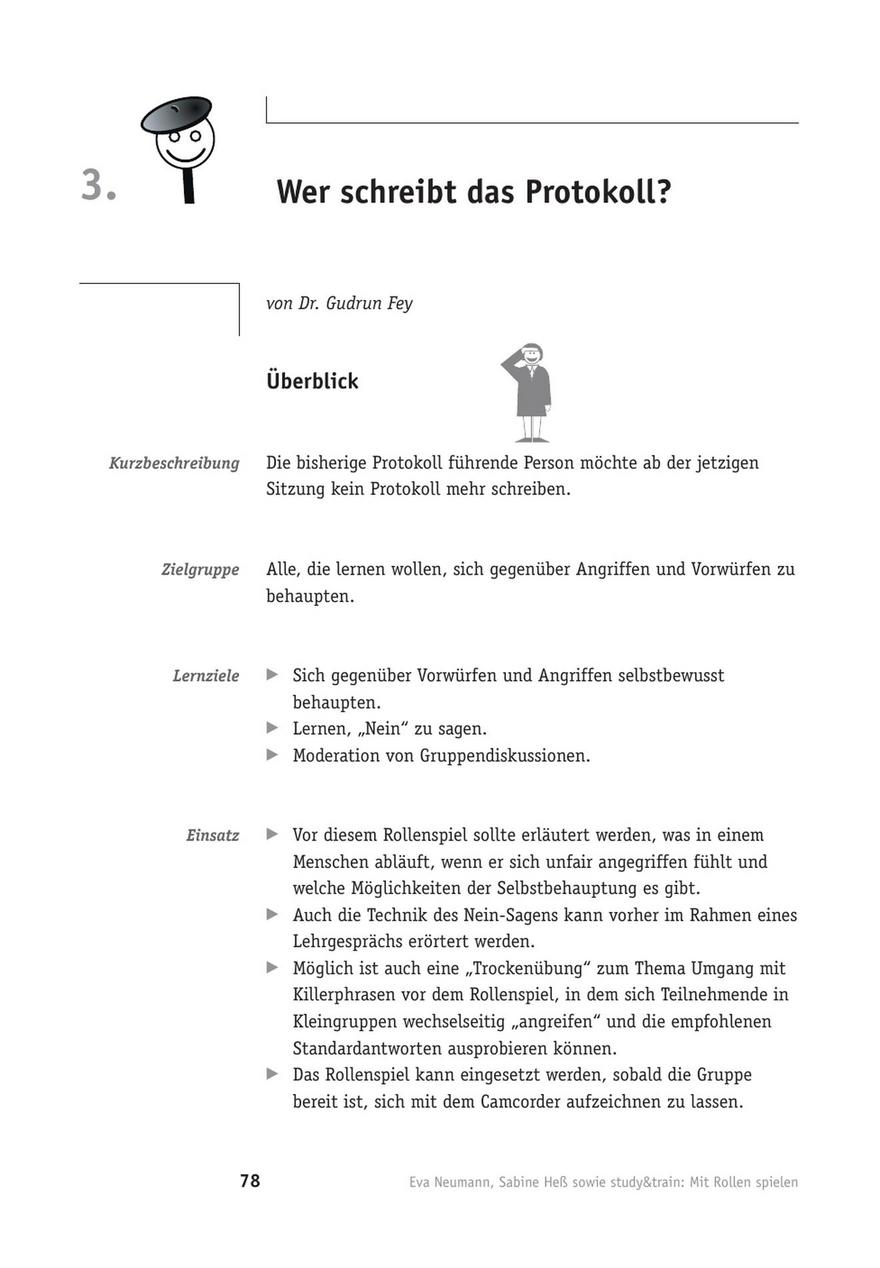 Rollenspiel Wer schreibt das Protokoll?