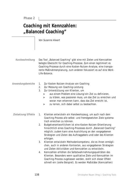 Coaching-Tool: Coaching mit Kennzahlen