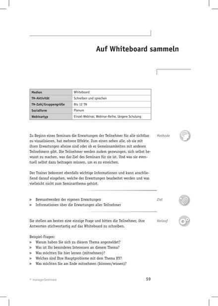 Webinar-Methode: Auf Whiteboard sammeln