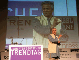 Porträt von Muhammad Yunus in 'Aspekte'
