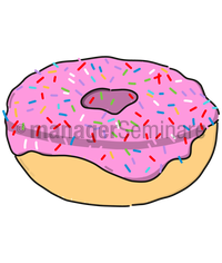 Zeichnung Donut pink