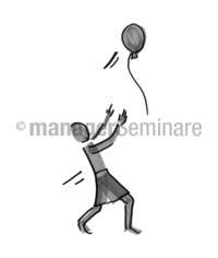 Zeichnung Luftballon fangen