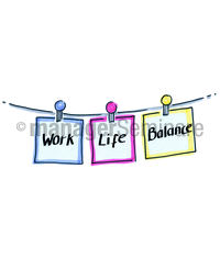 Zeichnung Work-Life-Balance