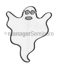 Zeichnung Gespenst mit Brille