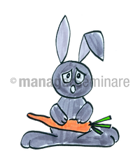 Zeichnung Kaninchen mit Möhre
