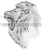 Zeichnung Löwengebrüll
