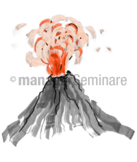 Zeichnung: Vulkan
