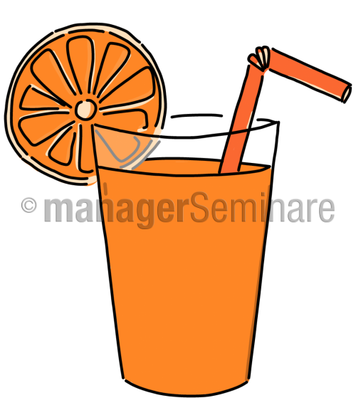Zeichnung Orangensaft
