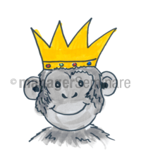 Zeichnung König der Affen