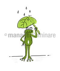 Zeichnung Frosch im Regen