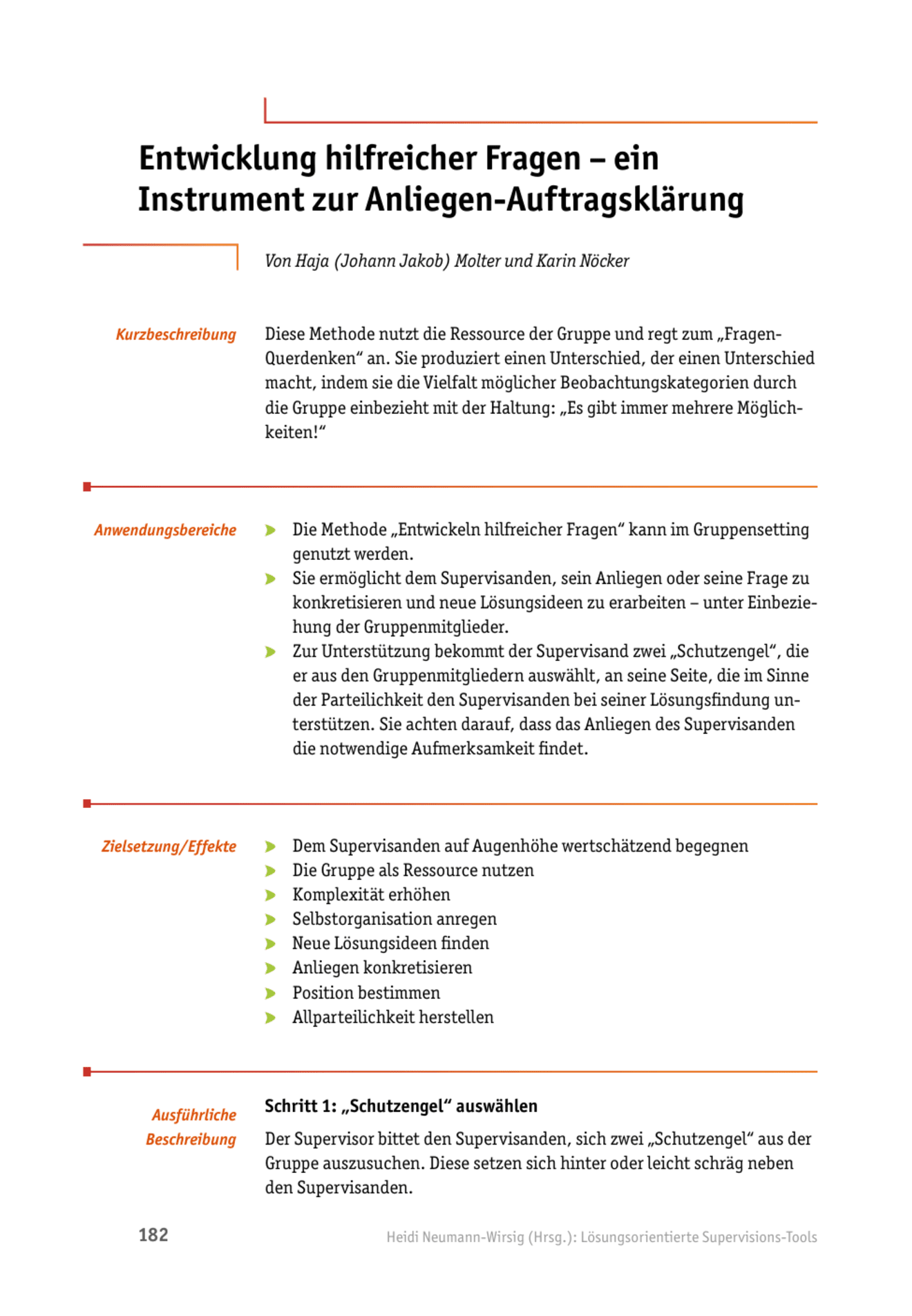 Tool  Supervisions-Tool: Entwicklung hilfreicher Fragen – ein Instrument zur Anliegen-Auftragsklärung