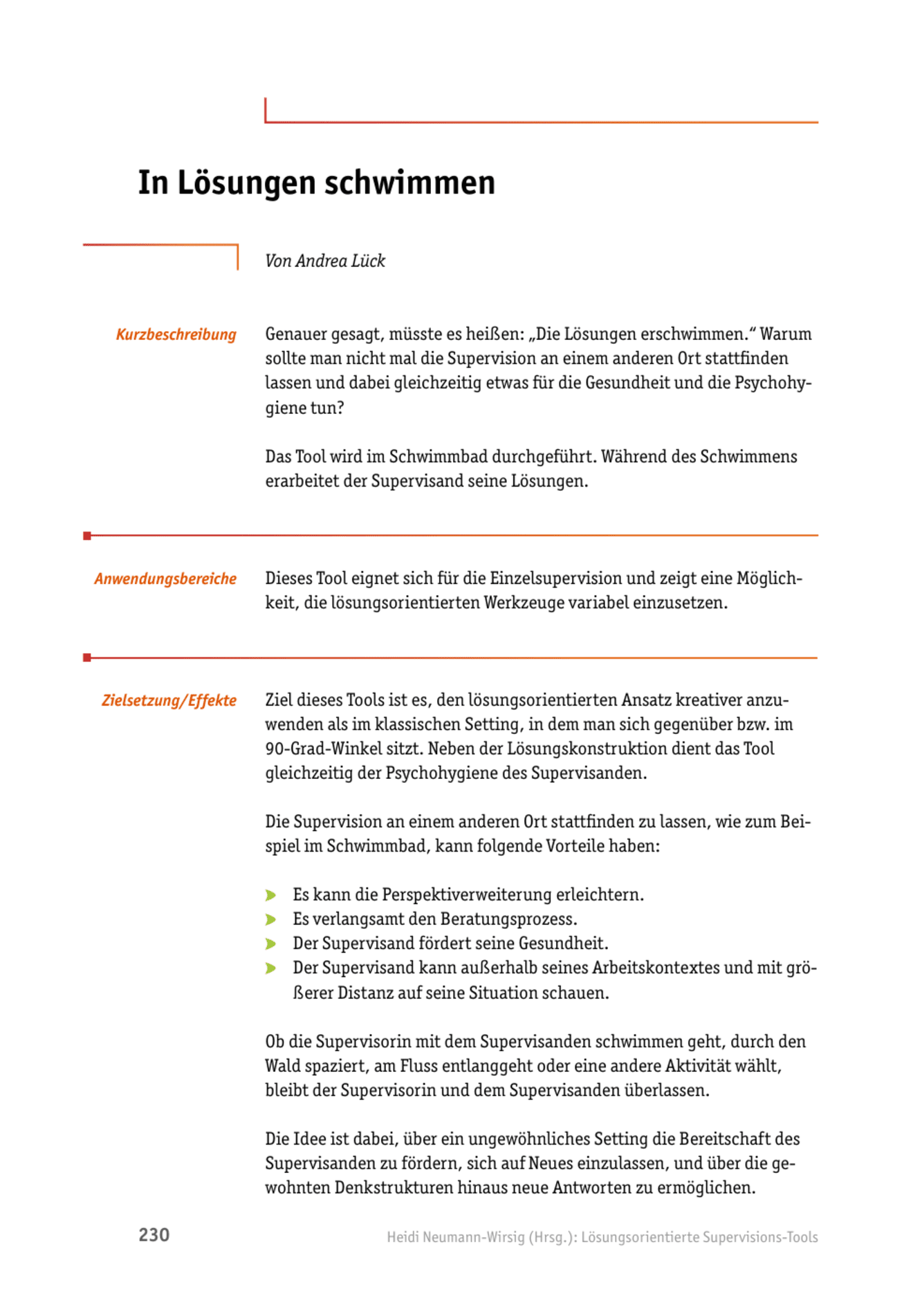 zum Tool: Supervisions-Tool: In Lösungen schwimmen