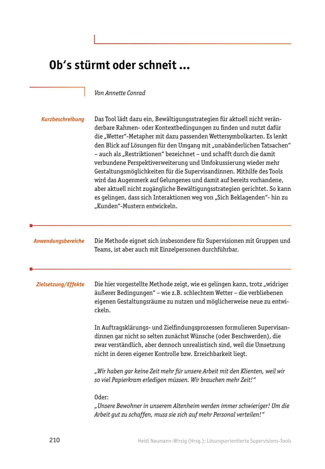 zum Tool: Supervisions-Tool: Ob´s stürmt oder schneit