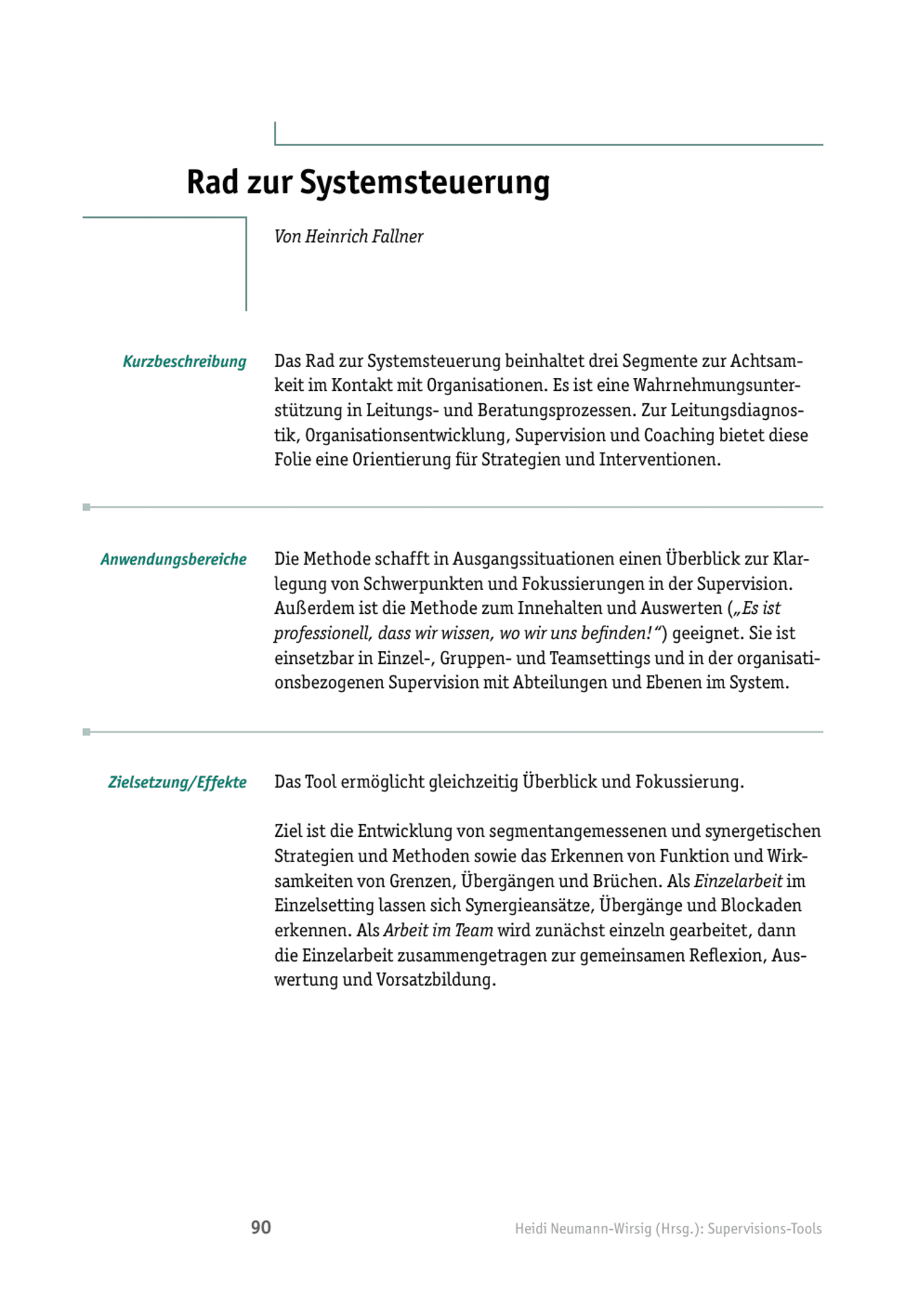 zum Tool: Supervisions-Tool: Rad zur Systemsteuerung