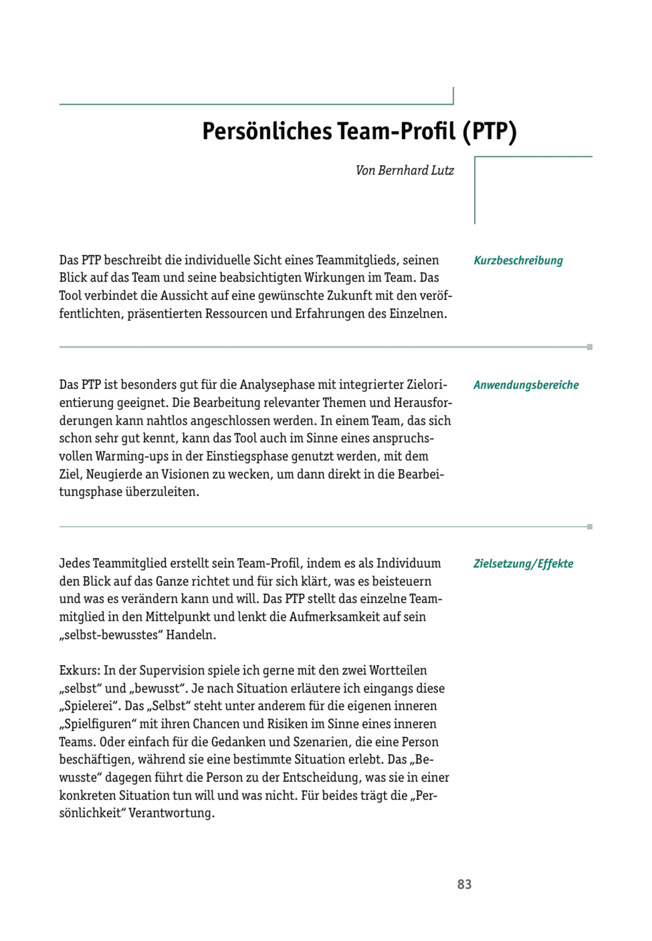 zum Tool: Supervisions-Tool: Persönliches Team-Profil (PTP)