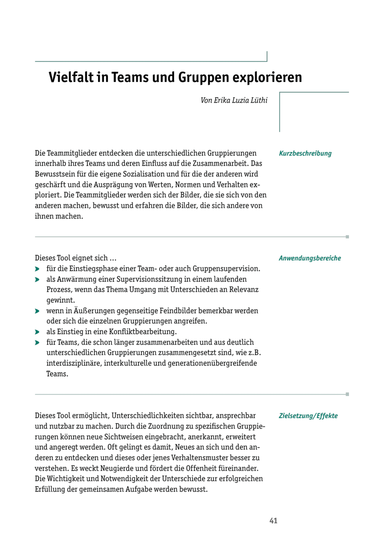 Tool  Supervisions-Tool: Vielfalt in Teams und Gruppen explorieren