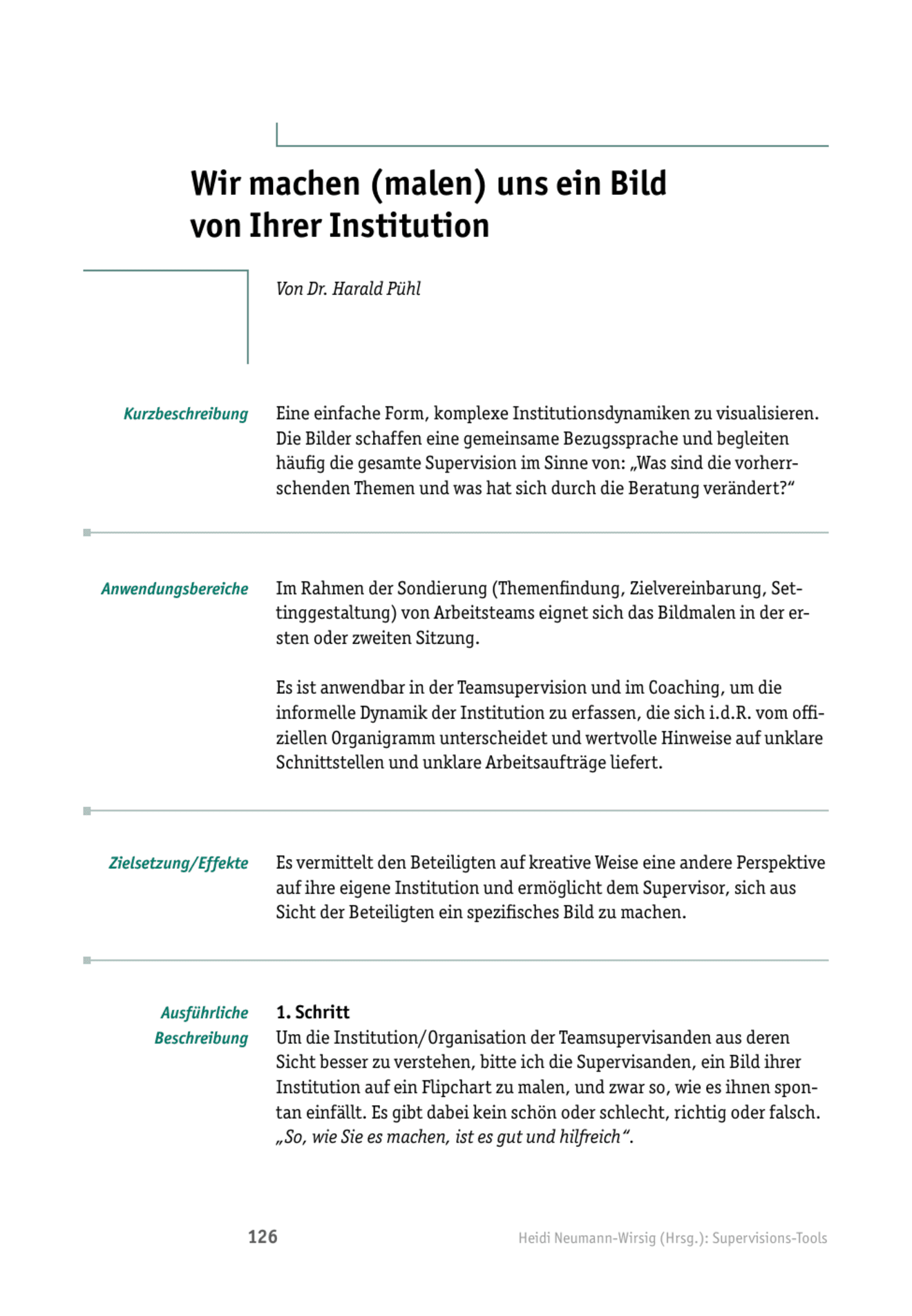 zum Tool: Supervisions-Tool: Wir machen (malen) uns ein Bild von Ihrer Institution