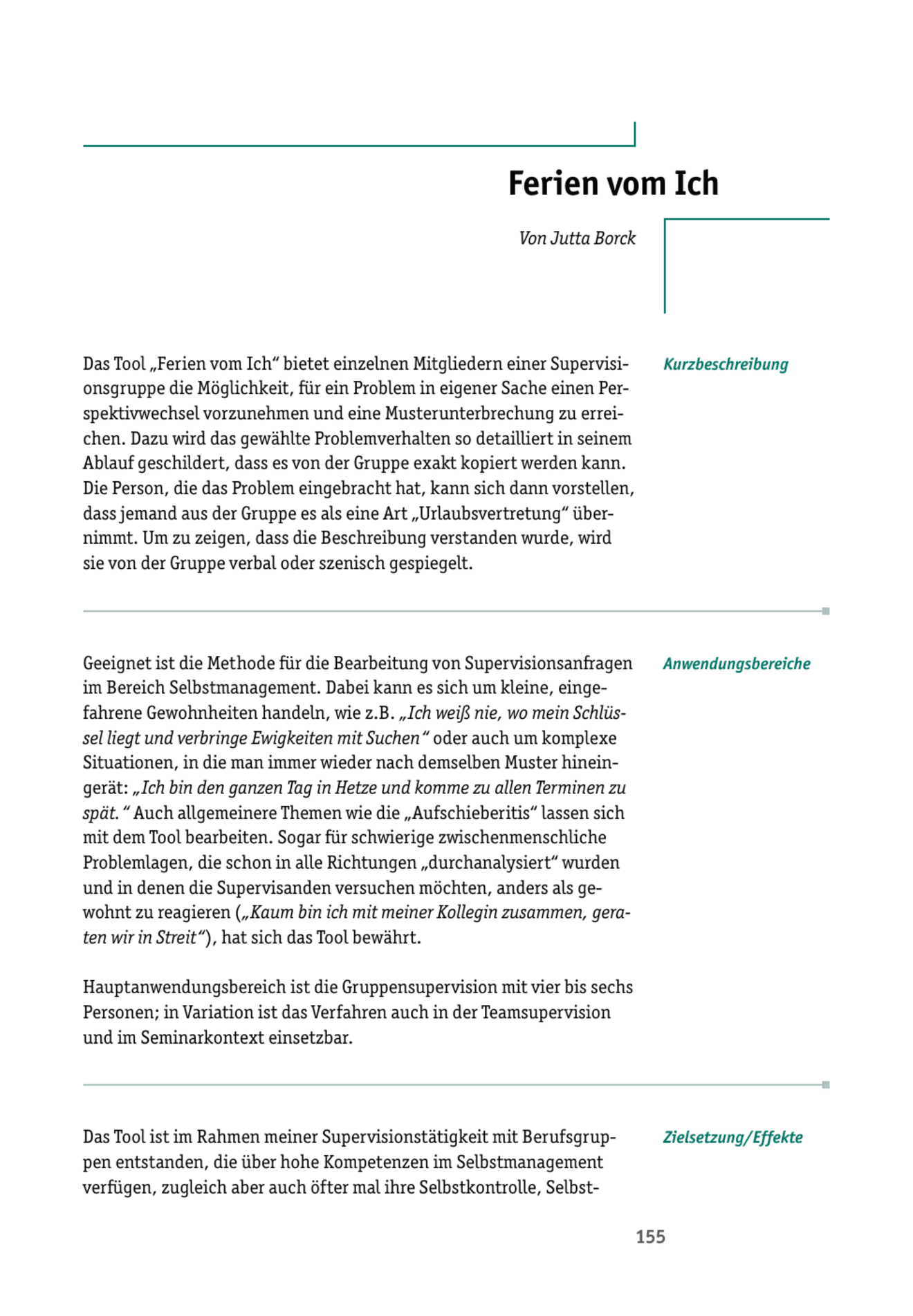 zum Tool: Supervisions-Tool: Ferien vom Ich