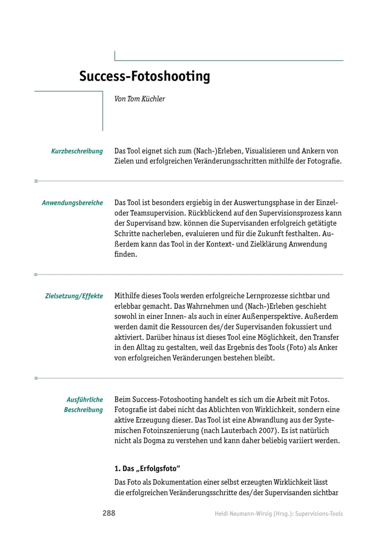zum Tool: Supervisions-Tool: Success-Fotoshooting