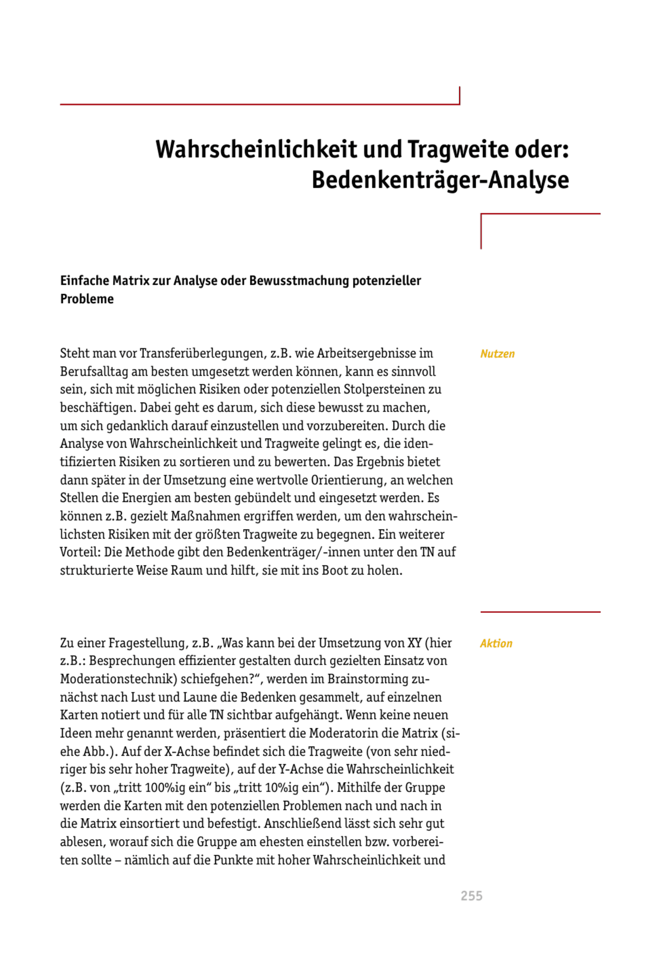 zum Tool: Moderations-Tool: Wahrscheinlichkeit und Tragweite