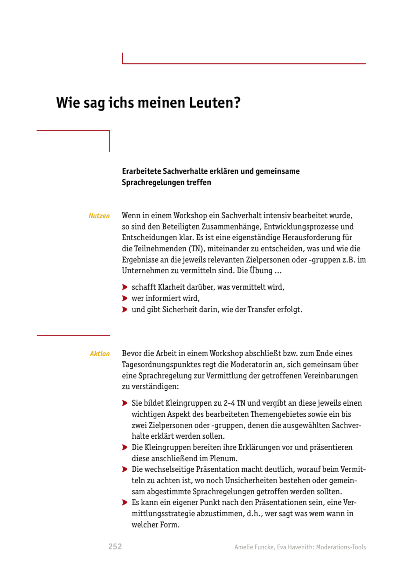 zum Tool: Moderations-Tool: Wie sag ichs meinen Leuten?