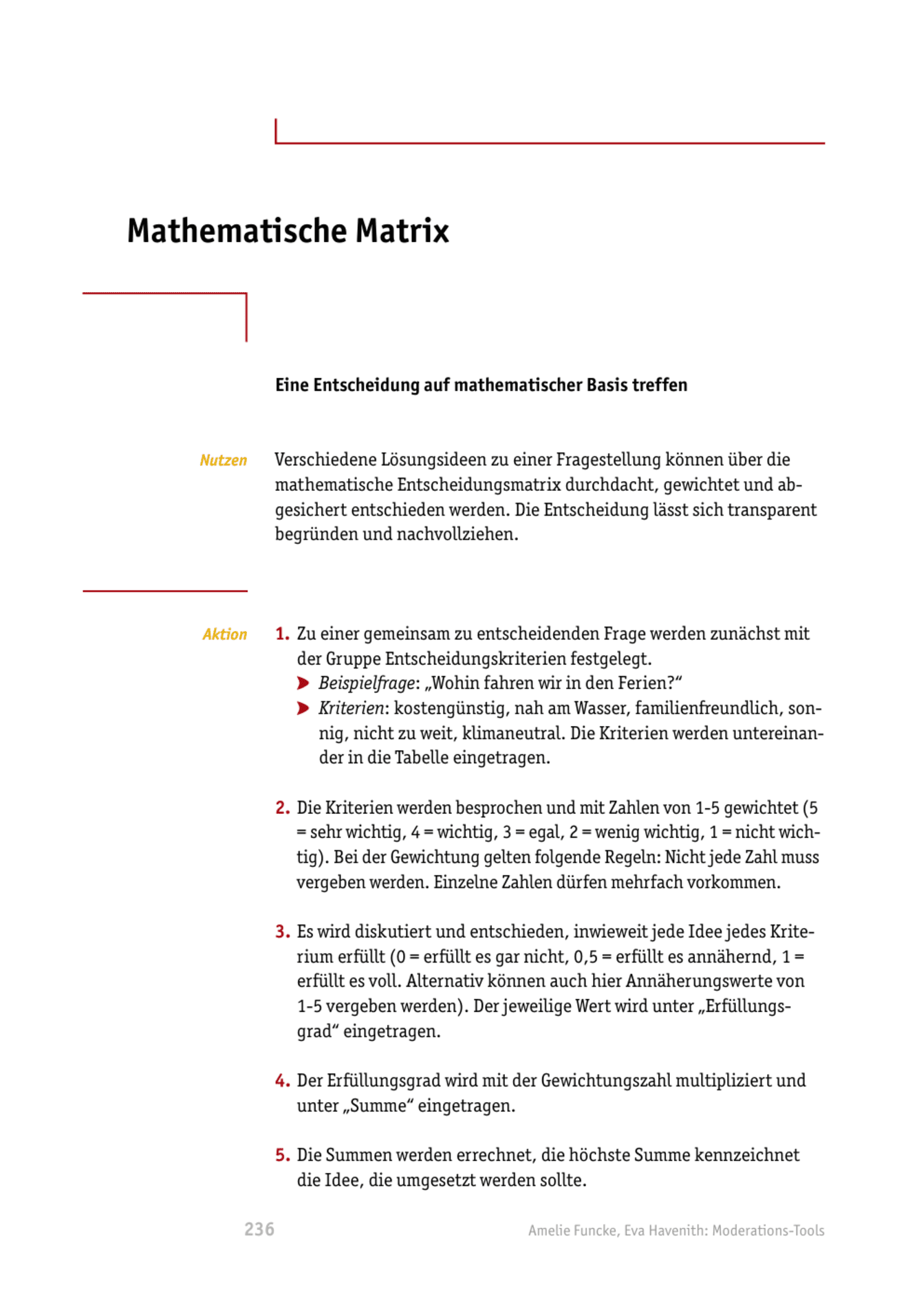 zum Tool: Moderations-Tool: Mathematische Matrix