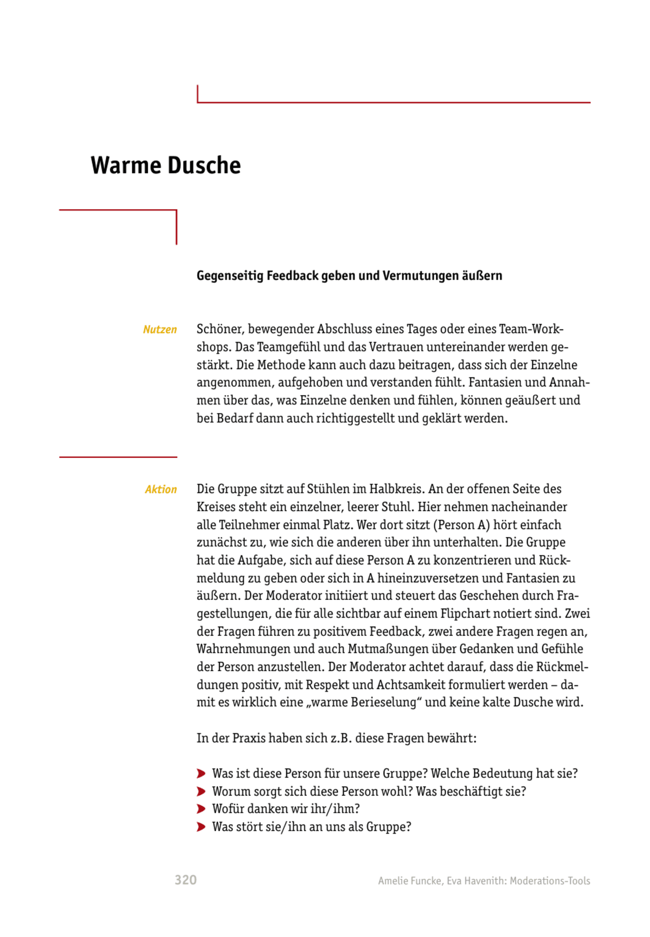 zum Tool: Moderations-Tool: Warme Dusche