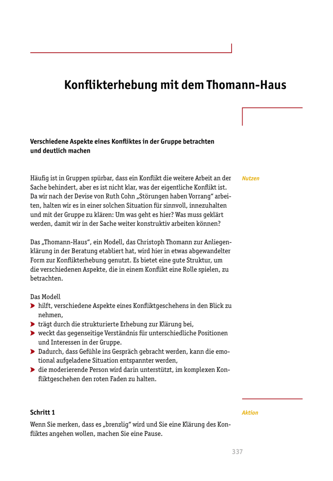zum Tool: Moderations-Tool: Konflikterhebung mit dem Thomann-Haus