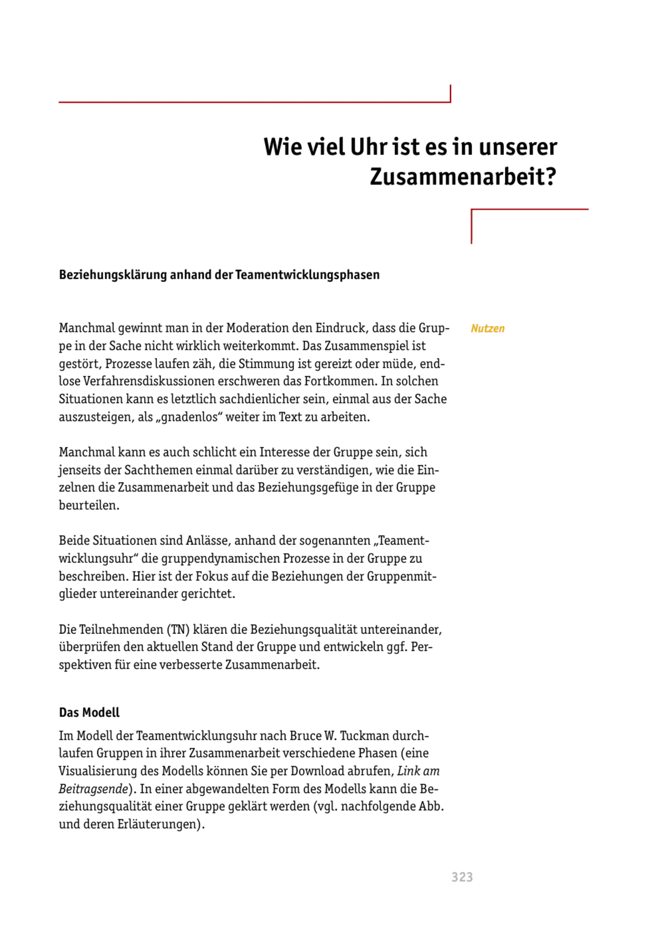 zum Tool: Moderations-Tool: Wieviel Uhr ist es in unserer Zusammenarbeit?