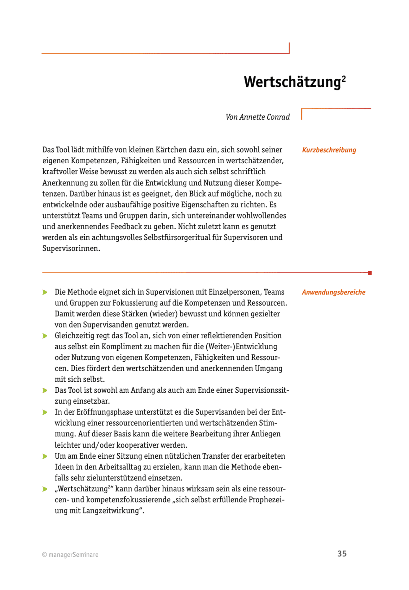 zum Tool: Supervisions-Tool: Wertschätzung hoch 2