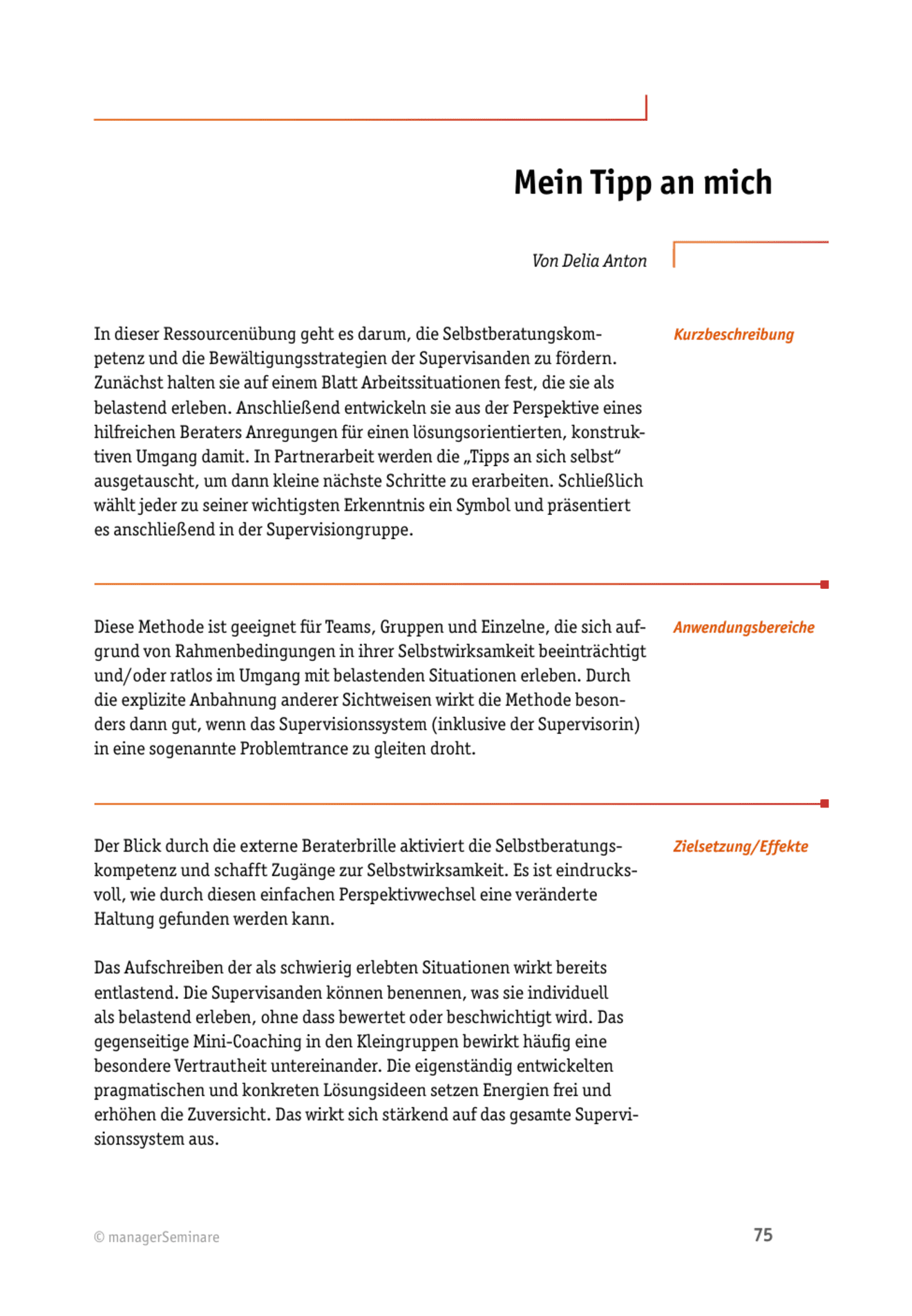 zum Tool: Supervisions-Tool: Mein Tipp an mich