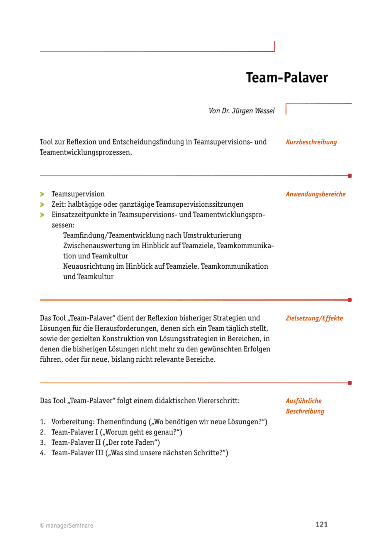 zum Tool: Supervisions-Tool: Team-Palaver