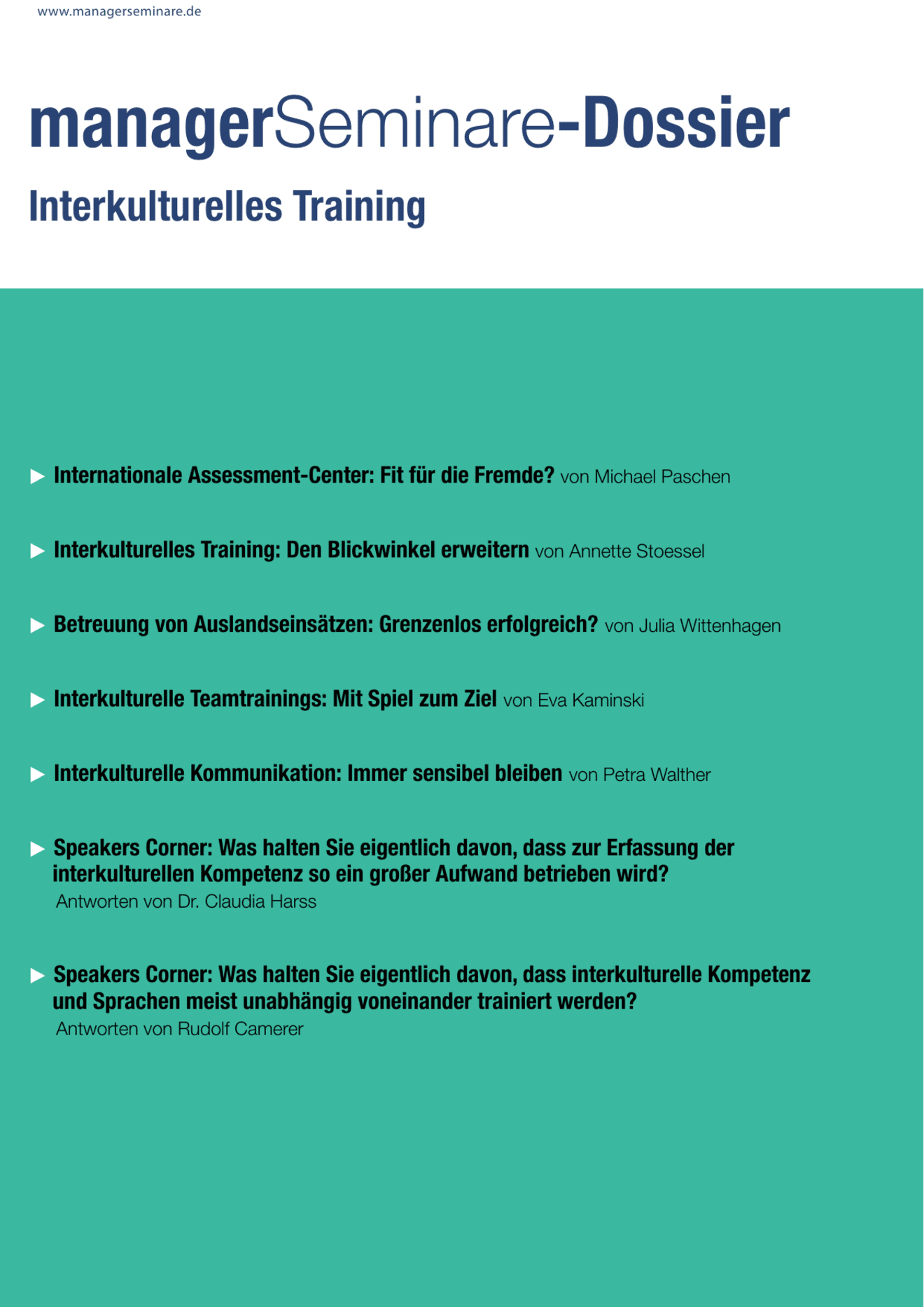 zum Dossier: Interkulturelles Training