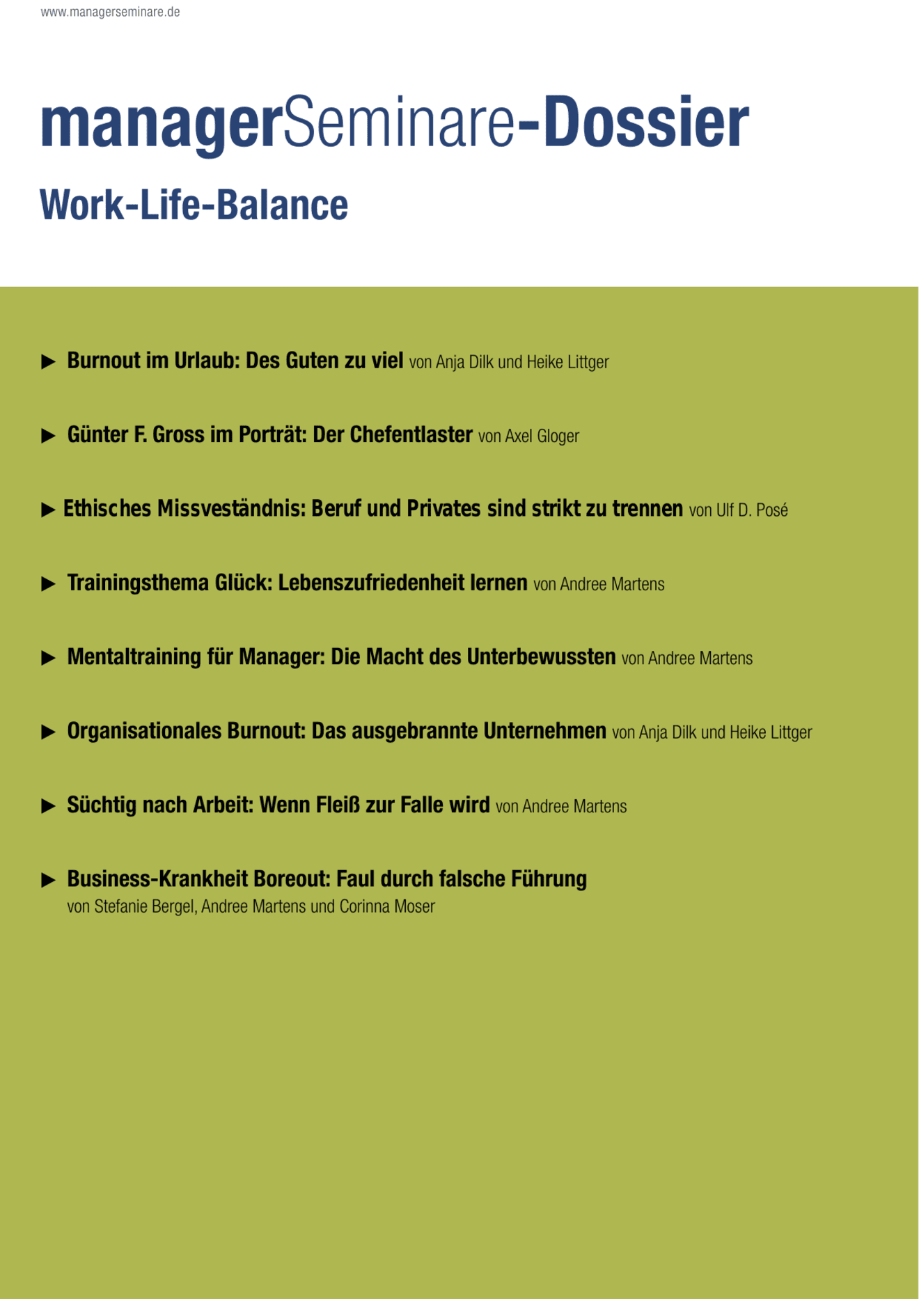 Dossier Work-Life-Balance